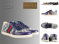 homme gucci cuir shoes tiger blue